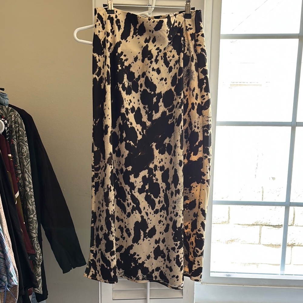 Rachel Zoe Black and Tan Maxi Skirt